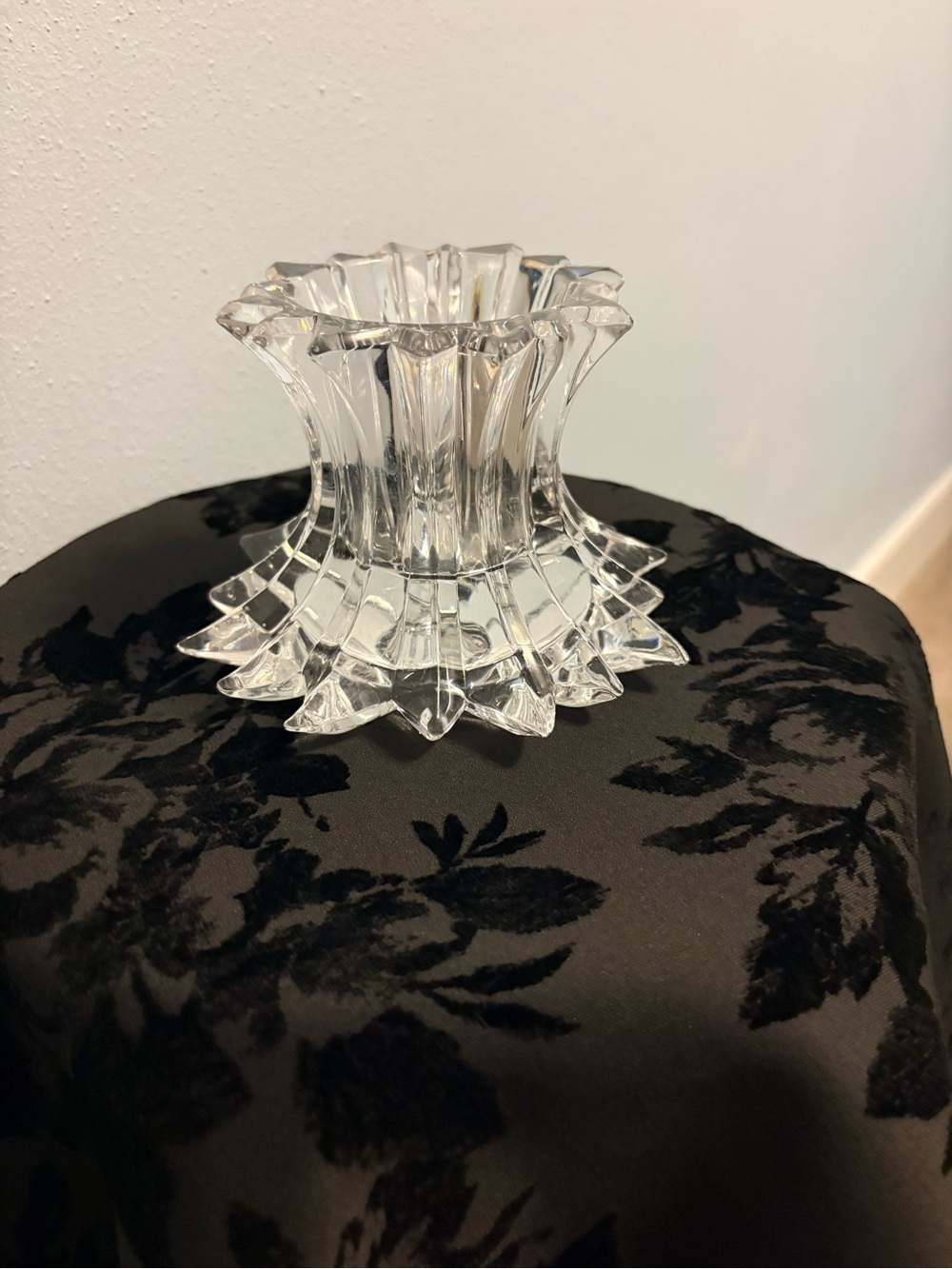 Vintage Partylite Clear Glass Crystal Votive Candle Holder -